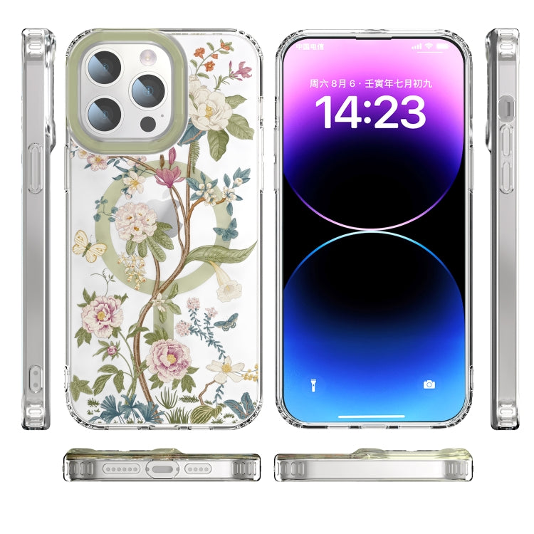 For iPhone 15 Plus MagSafe Magnetic TPU Phone Case(Blue Hydrangea Ball) - iPhone 15 Plus Cases by PMC Jewellery | Online Shopping South Africa | PMC Jewellery