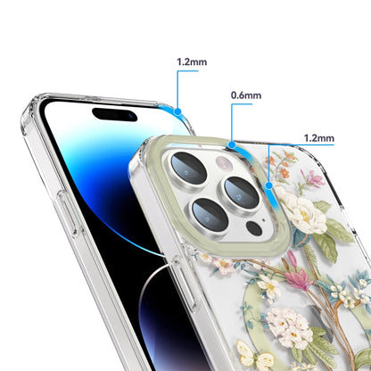 For iPhone 15 Plus MagSafe Magnetic TPU Phone Case(Blue Hydrangea Ball) - iPhone 15 Plus Cases by PMC Jewellery | Online Shopping South Africa | PMC Jewellery