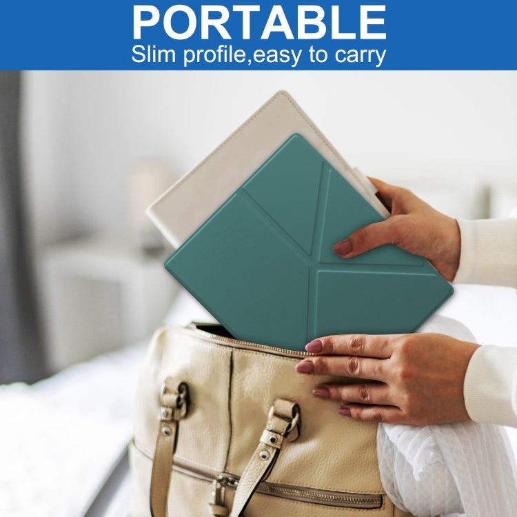 For Kobo Elipsa 2E Solid Color Deformation TPU Leather Smart Tablet Case(Green) - Others by PMC TechLife | Online Shopping South Africa | PMC TechLife | Buy Now Pay Later Mobicred