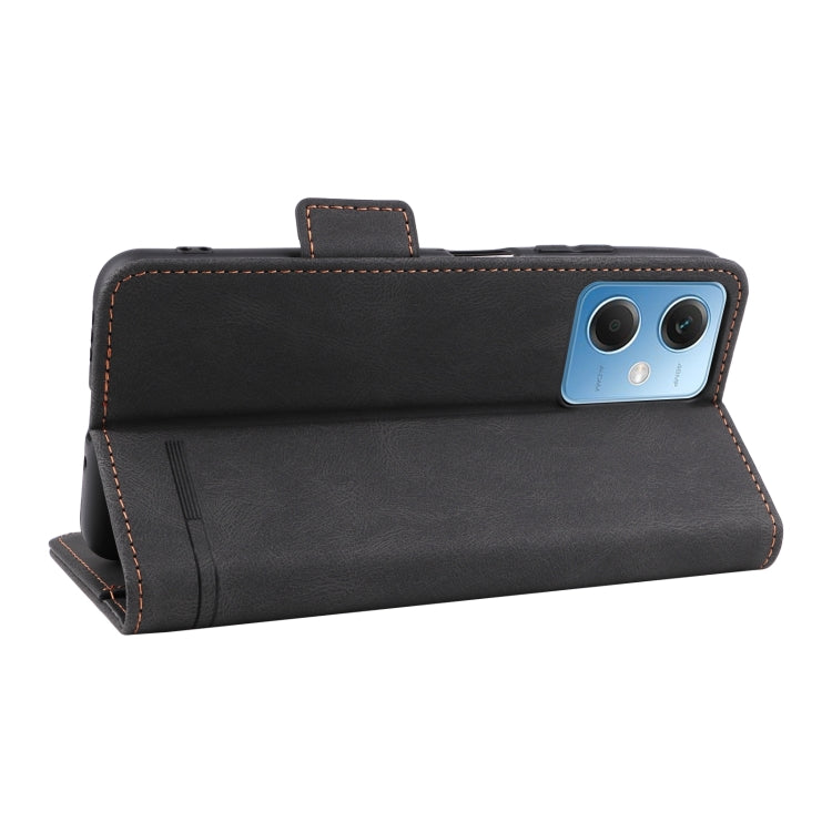 For Xiaomi Redmi Note 12 4G Magnetic Clasp Leather Phone Case(Black) - Xiaomi Cases by PMC TechLife | Online Shopping South Africa | PMC TechLife | Buy Now Pay Later Mobicred