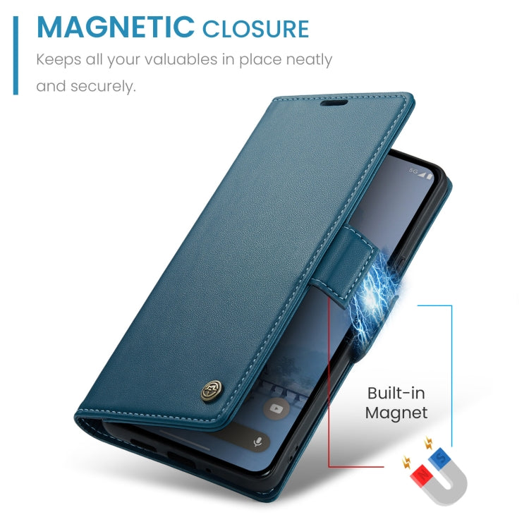 For Google Pixel 9 Pro XL CaseMe 023 Butterfly Buckle Litchi Texture RFID Anti-theft Leather Phone Case(Blue) - Google Cases by CaseMe | Online Shopping South Africa | PMC Jewellery | Buy Now Pay Later Mobicred