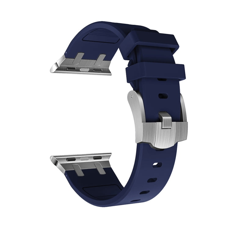 AP Silicone Watch Band For Apple Watch SE 2023 40mm(Silver Blue) - Watch Bands by PMC TechLife | Online Shopping South Africa | PMC TechLife