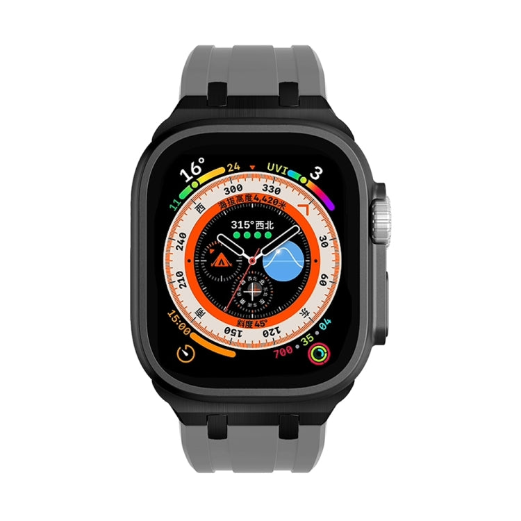 AP Silicone Watch Band For Apple Watch SE 2023 40mm(Black Grey) - Watch Bands by PMC TechLife | Online Shopping South Africa | PMC TechLife