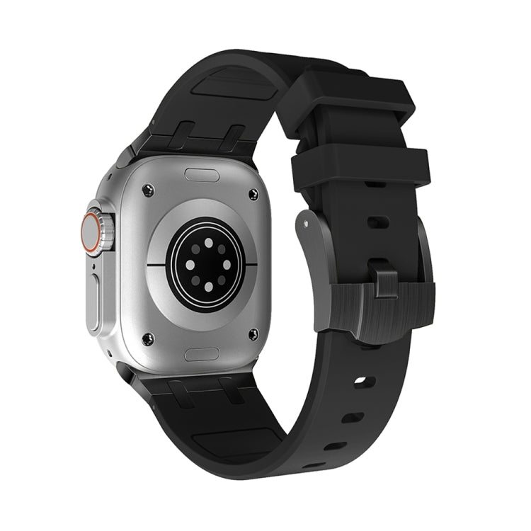 AP Silicone Watch Band For Apple Watch Ultra 2 49mm(Black Black) - Watch Bands by PMC TechLife | Online Shopping South Africa | PMC TechLife