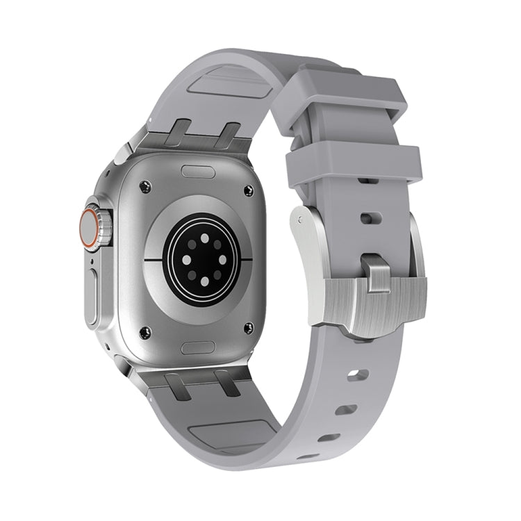 AP Silicone Watch Band For Apple Watch Ultra 2 49mm(Silver Grey) - Watch Bands by PMC TechLife | Online Shopping South Africa | PMC TechLife