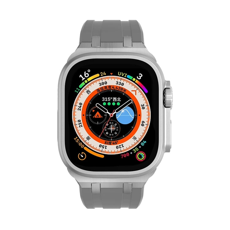 AP Silicone Watch Band For Apple Watch Ultra 2 49mm(Silver Grey) - Watch Bands by PMC TechLife | Online Shopping South Africa | PMC TechLife