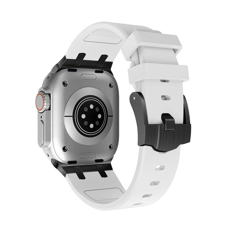 AP Silicone Watch Band For Apple Watch Ultra 2 49mm(Black White) - Watch Bands by PMC TechLife | Online Shopping South Africa | PMC TechLife