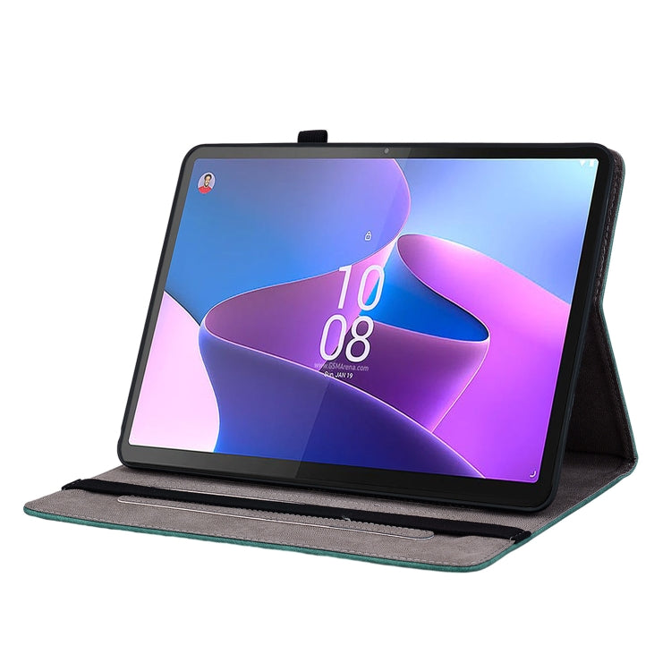 For Lenovo Tab P11 Gen 2 11.5 Butterfly Rose Embossed Leather Tablet Case(Green) - free shipping - PMC TechLife - Order now!