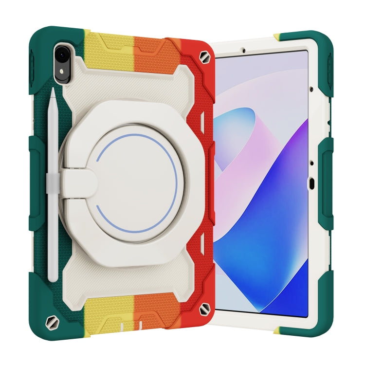 For Huawei MatePad 11 2023 Armor Contrast Color Silicone + PC Tablet Case(Colorful Red) - Huawei by PMC TechLife | Online Shopping South Africa | PMC TechLife | Buy Now Pay Later Mobicred