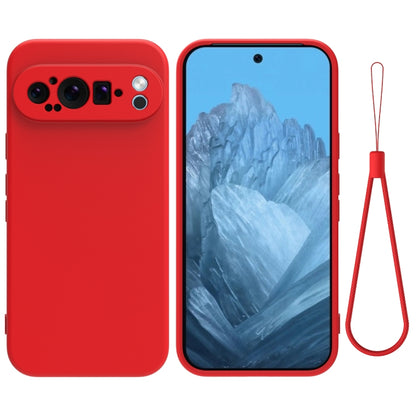 For Google Pixel 9 Pro Pure Color Liquid Silicone Shockproof Phone Case(Red) - Google Cases by PMC Jewellery | Online Shopping South Africa | PMC Jewellery | Buy Now Pay Later Mobicred