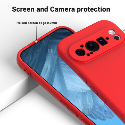 For Google Pixel 9 Pro Pure Color Liquid Silicone Shockproof Phone Case(Red) - Google Cases by PMC Jewellery | Online Shopping South Africa | PMC Jewellery | Buy Now Pay Later Mobicred