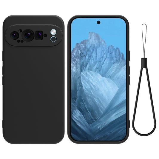 For Google Pixel 9 Pro XL Pure Color Liquid Silicone Shockproof Phone Case(Black) - Google Cases by PMC Jewellery | Online Shopping South Africa | PMC Jewellery | Buy Now Pay Later Mobicred