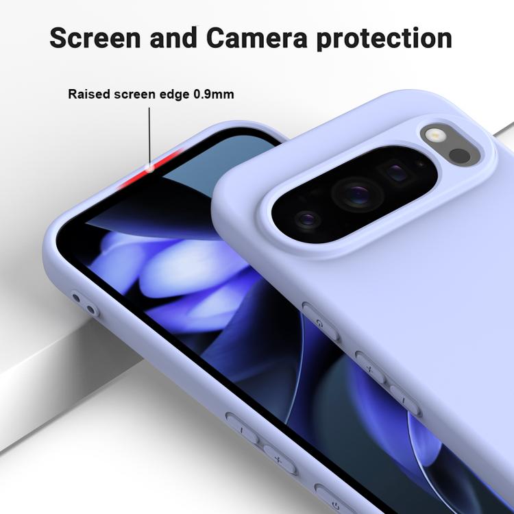 For Google Pixel 10 Pro XL Pure Color Liquid Silicone Shockproof Phone Case(Purple) - free shipping - PMC TechLife - Order now!