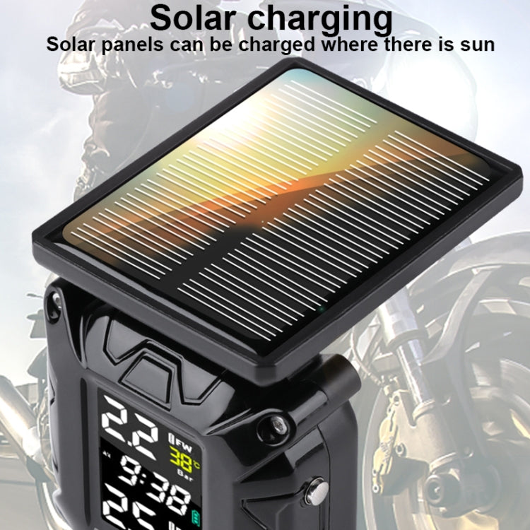 M9 Color Screen Motorcycle Solar Wireless Tire Pressure Monitor With Rear Mirror Bolt Mount - Electrical System by PMC Jewellery | Online Shopping South Africa | PMC Jewellery | Buy Now Pay Later Mobicred