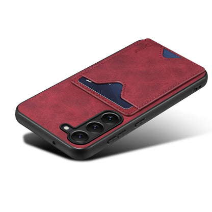 For Samsung Galaxy S24 5G Denior PU Back Cover Card Slot Holder Phone Case(Red) - Galaxy S24 5G Cases by Denior | Online Shopping South Africa | PMC Jewellery | Buy Now Pay Later Mobicred