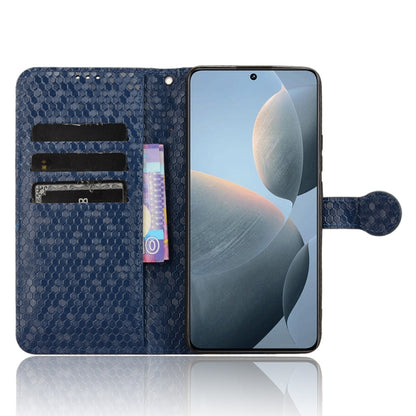 For Xiaomi Redmi K70 5G / K70 Pro 5G Honeycomb Dot Texture Leather Phone Case(Blue) - K70 Pro Cases by PMC Jewellery | Online Shopping South Africa | PMC Jewellery | Buy Now Pay Later Mobicred