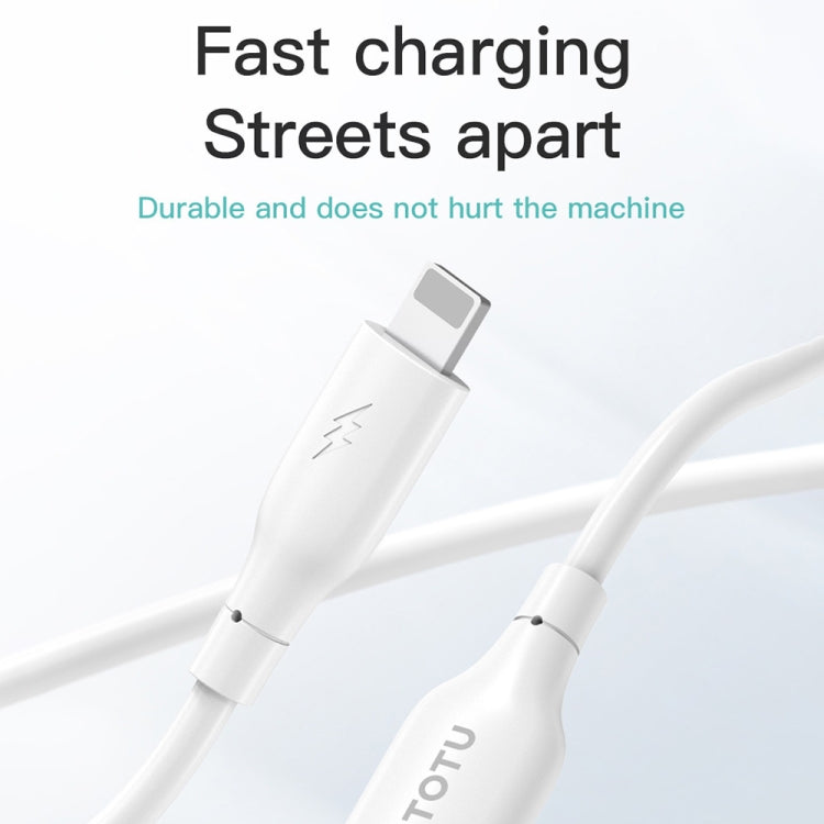 TOTU CB-3 Series USB-C / Type-C to 8 Pin Fast Charge Data Cable, Length:1m(White) - 2 in 1 Cable by TOTUDESIGN | Online Shopping South Africa | PMC Jewellery | Buy Now Pay Later Mobicred