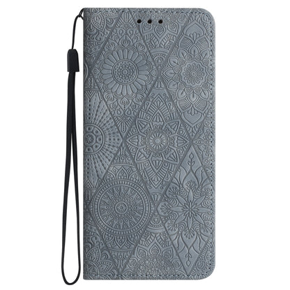 For Xiaomi Redmi Note 13 Pro 5G Ethnic Embossed Adsorption Leather Phone Case(Grey) - Note 13 Pro Cases by PMC Jewellery | Online Shopping South Africa | PMC Jewellery | Buy Now Pay Later Mobicred