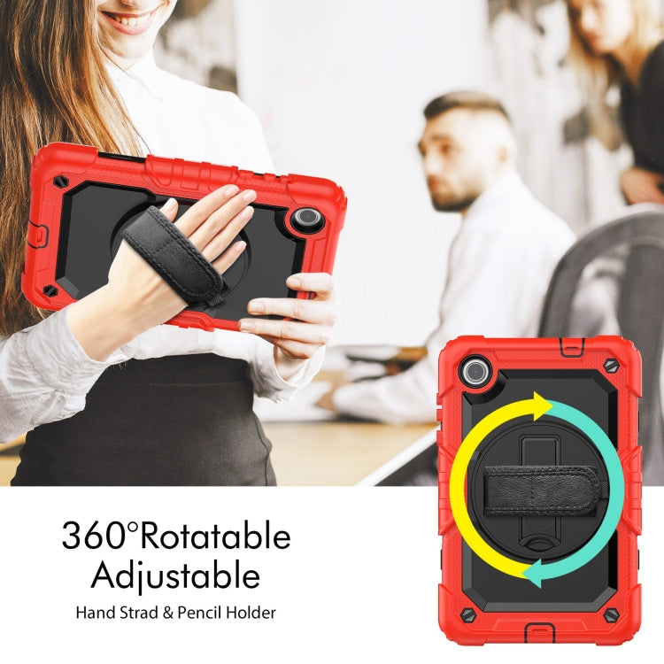 For Lenovo Tab M8 4th Gen Silicone Hybrid PC Tablet Case with Shoulder Strap(Red) - Lenovo by PMC TechLife | Online Shopping South Africa | PMC TechLife | Buy Now Pay Later Mobicred