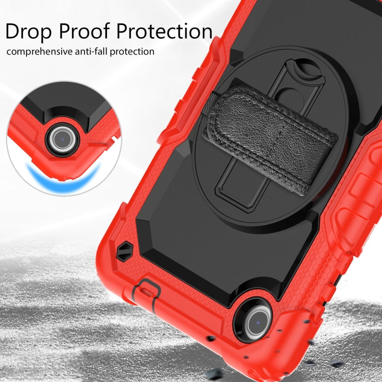 For Lenovo Tab M8 4th Gen Silicone Hybrid PC Tablet Case with Shoulder Strap(Red) - Lenovo by PMC TechLife | Online Shopping South Africa | PMC TechLife | Buy Now Pay Later Mobicred