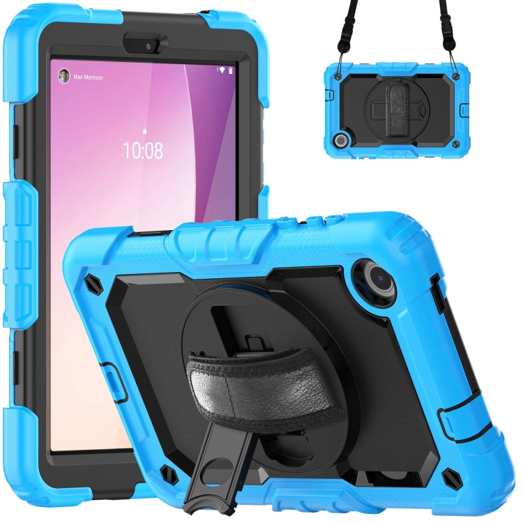 For Lenovo Tab M8 4th Gen Silicone Hybrid PC Tablet Case with Shoulder Strap(Light Blue) - Lenovo by PMC TechLife | Online Shopping South Africa | PMC TechLife | Buy Now Pay Later Mobicred