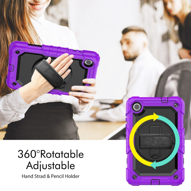 For Lenovo Tab M8 4th Gen Silicone Hybrid PC Tablet Case with Shoulder Strap(Purple) - Lenovo by PMC TechLife | Online Shopping South Africa | PMC TechLife | Buy Now Pay Later Mobicred