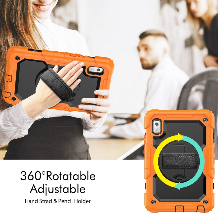 For Lenovo Tab M9 Silicone Hybrid PC Tablet Case with Shoulder Strap(Orange) - Lenovo by PMC TechLife | Online Shopping South Africa | PMC TechLife | Buy Now Pay Later Mobicred