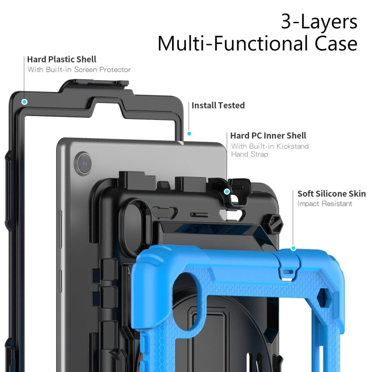 For Lenovo Tab M8 HD 2020/2019 Silicone Hybrid PC Tablet Case with Shoulder Strap(Light Blue) - Lenovo by PMC TechLife | Online Shopping South Africa | PMC TechLife | Buy Now Pay Later Mobicred