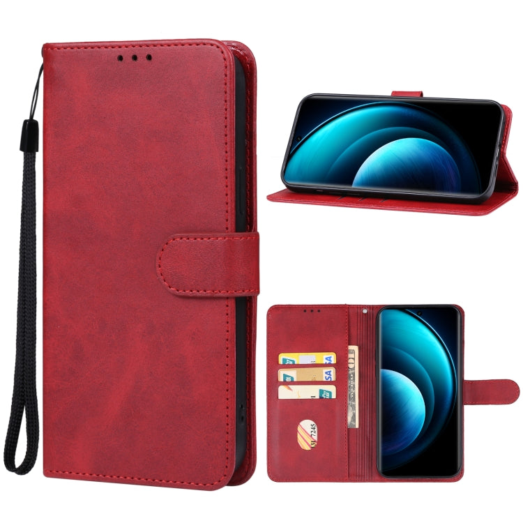 For vivo X100 Leather Phone Case(Red) - X100 Cases by PMC Jewellery | Online Shopping South Africa | PMC Jewellery | Buy Now Pay Later Mobicred