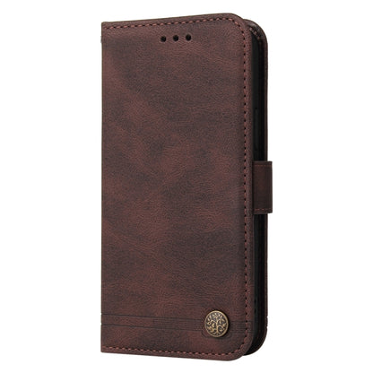 For Xiaomi Redmi K70 / K70 Pro Skin Feel Life Tree Metal Button Leather Phone Case(Brown) - K70 Pro Cases by PMC Jewellery | Online Shopping South Africa | PMC Jewellery | Buy Now Pay Later Mobicred