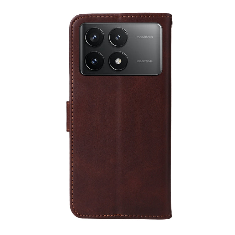 For Xiaomi Redmi K70 / K70 Pro Classic Calf Texture Flip Leather Phone Case(Brown) - K70 Pro Cases by PMC Jewellery | Online Shopping South Africa | PMC Jewellery | Buy Now Pay Later Mobicred