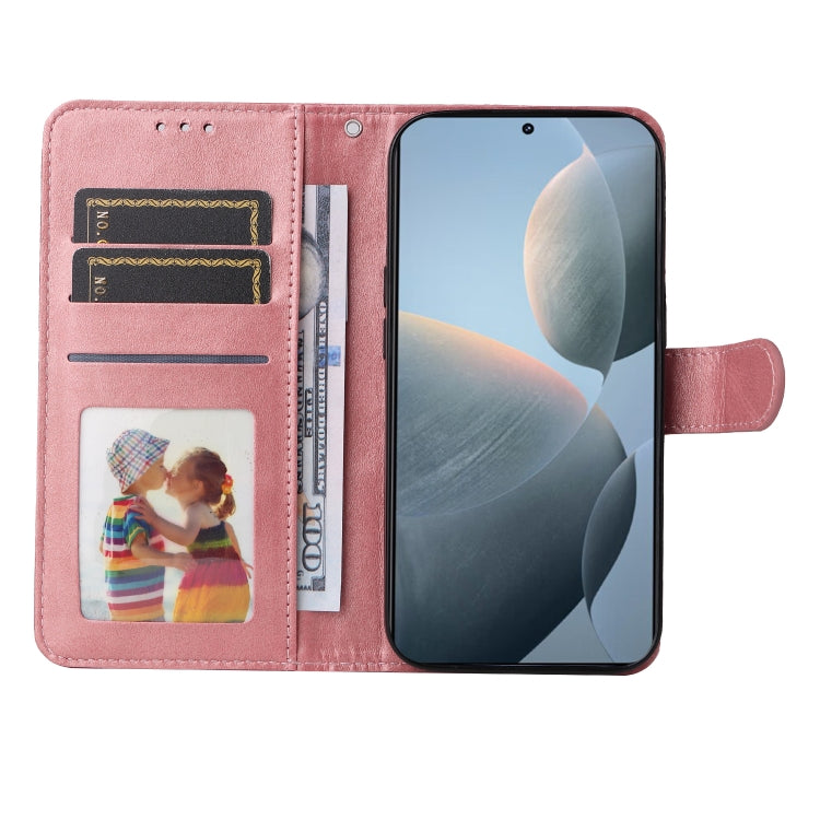 For Xiaomi Redmi K70 / K70 Pro Classic Calf Texture Flip Leather Phone Case(Rose Gold) - K70 Pro Cases by PMC Jewellery | Online Shopping South Africa | PMC Jewellery | Buy Now Pay Later Mobicred