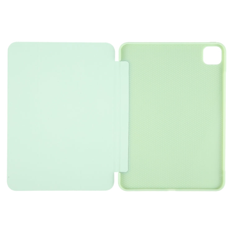 For iPad Air 11 2024 GEBEI 3-folding Holder Shockproof Flip Leather Tablet Case(Green) - iPad Air 11 2024 Cases by GEBEI | Online Shopping South Africa | PMC Jewellery | Buy Now Pay Later Mobicred