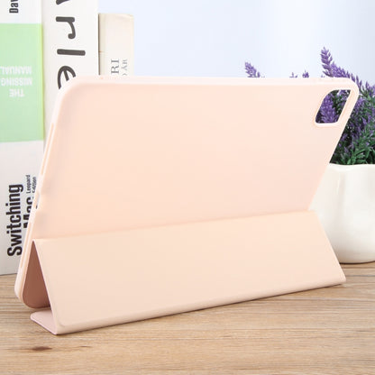 For iPad Pro 11 2024 GEBEI 3-folding Holder Shockproof Flip Leather Tablet Case(Pink) - iPad Pro 11 2024 Cases by GEBEI | Online Shopping South Africa | PMC Jewellery | Buy Now Pay Later Mobicred