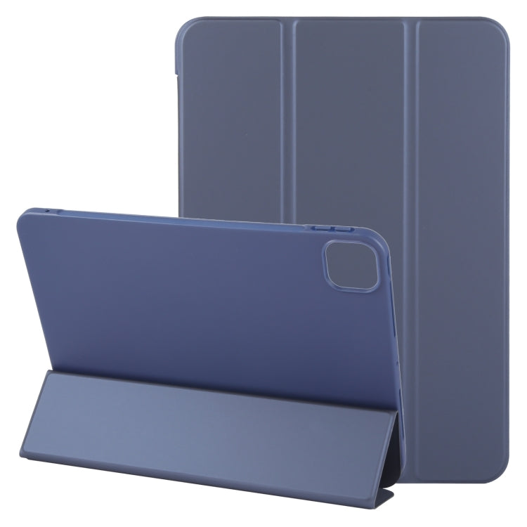 For iPad Pro 13 2024 GEBEI 3-folding Holder Shockproof Flip Leather Tablet Case(Dark Blue) - iPad Pro 13 2024 Cases by GEBEI | Online Shopping South Africa | PMC Jewellery | Buy Now Pay Later Mobicred