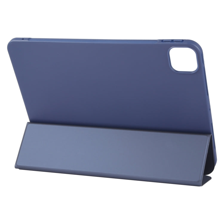 For iPad Pro 13 2024 GEBEI 3-folding Holder Shockproof Flip Leather Tablet Case(Dark Blue) - iPad Pro 13 2024 Cases by GEBEI | Online Shopping South Africa | PMC Jewellery | Buy Now Pay Later Mobicred