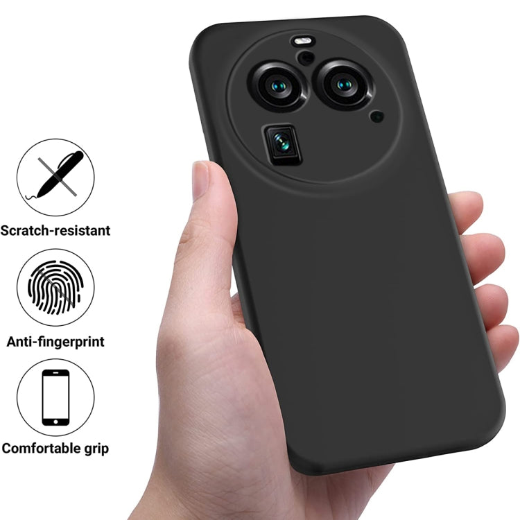 For OPPO Find X6 Pro Pure Color Liquid Silicone Shockproof Phone Case(Black) - OPPO Cases by PMC TechLife | Online Shopping South Africa | PMC TechLife | Buy Now Pay Later Mobicred