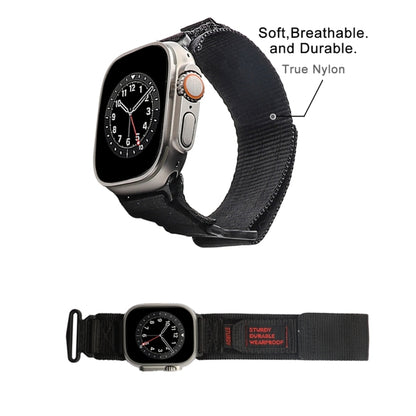 Nylon Two Section Watch Band For Apple Watch Ultra 2 49mm(Black) - Watch Bands by PMC Jewellery | Online Shopping South Africa | PMC Jewellery | Buy Now Pay Later Mobicred