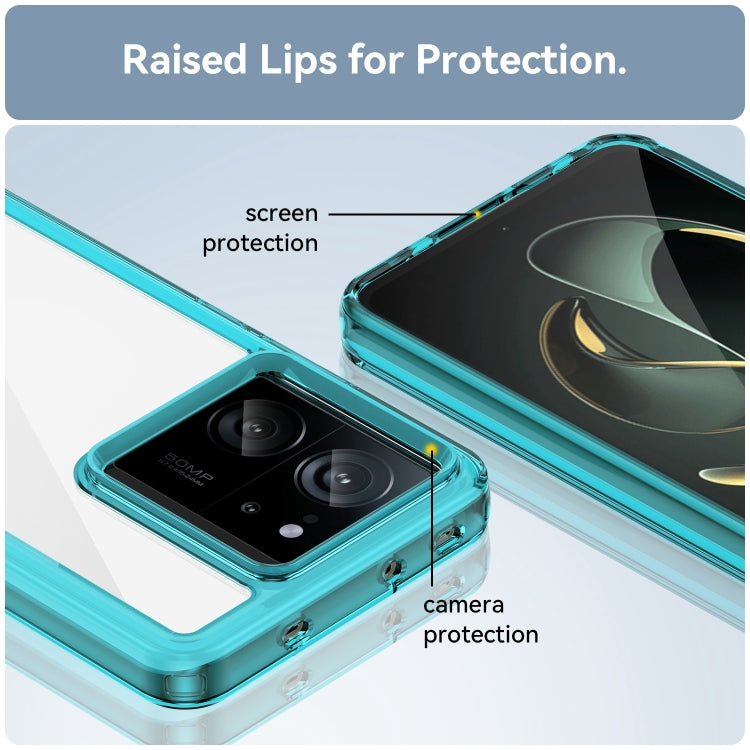 For Xiaomi 13T Pro Colorful Series Acrylic Hybrid TPU Phone Case(Transparent Blue) - Xiaomi Cases by PMC Jewellery | Online Shopping South Africa | PMC Jewellery | Buy Now Pay Later Mobicred