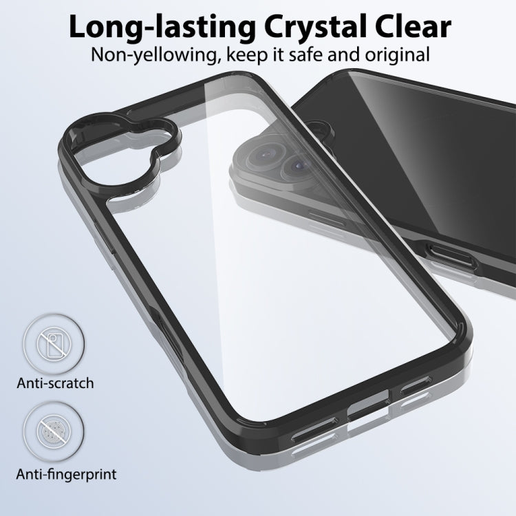 For iPhone 16 Plus Scratchproof Acrylic TPU Phone Case(Black) - iPhone 16 Plus Cases by PMC TechLife | Online Shopping South Africa | PMC TechLife | Buy Now Pay Later Mobicred