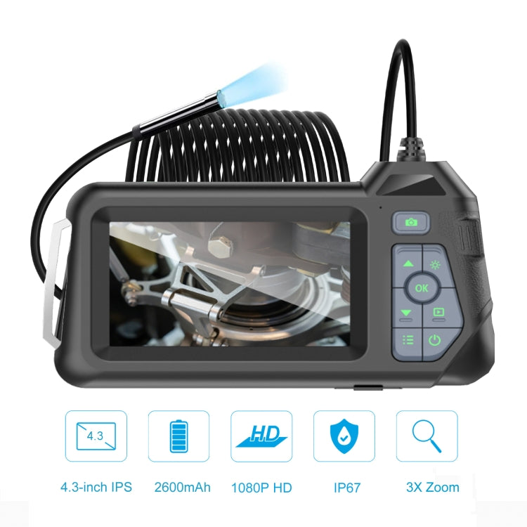 M60 4.3 inch Single Camera with Screen Endoscope, Length:2m(8mm) -  by PMC TechLife | Online Shopping South Africa | PMC TechLife | Buy Now Pay Later Mobicred