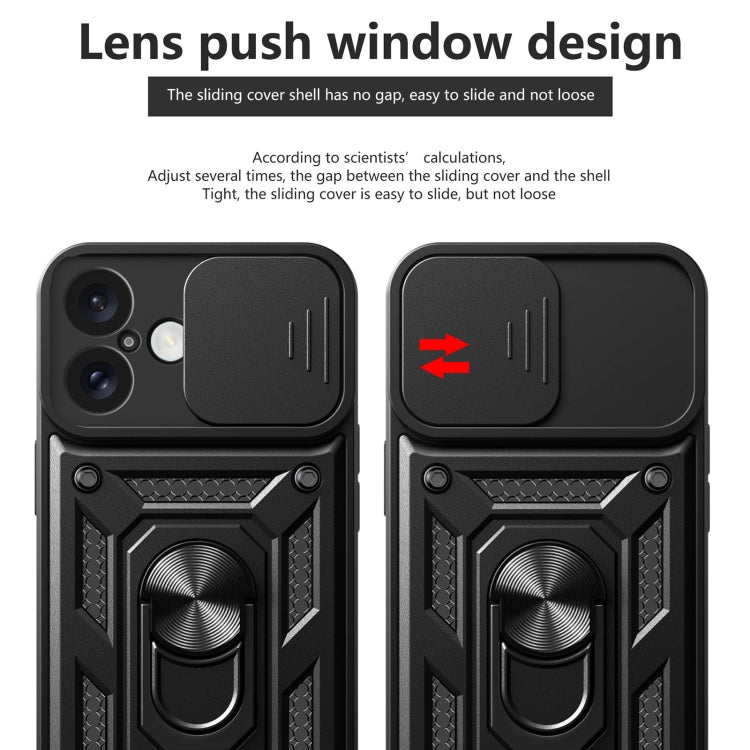 For iPhone 16 Plus Sliding Camera Cover Design TPU+PC Phone Case(Rose Gold) - iPhone 16 Plus Cases by PMC TechLife | Online Shopping South Africa | PMC TechLife | Buy Now Pay Later Mobicred