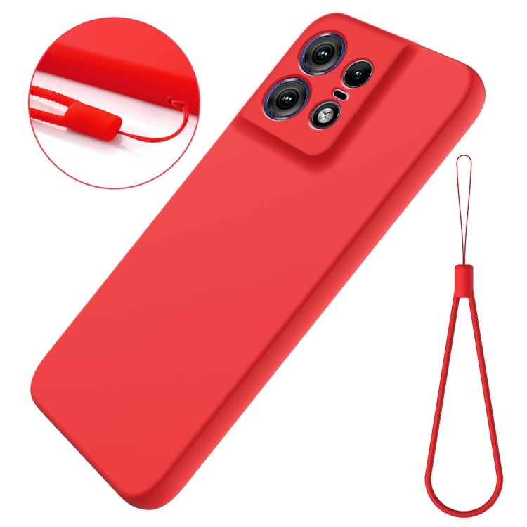 For Motorola Edge 50 Pro Solid Color Liquid Silicone Dropproof Full Coverage Phone Case(Red) - Motorola Cases by PMC TechLife | Online Shopping South Africa | PMC TechLife | Buy Now Pay Later Mobicred