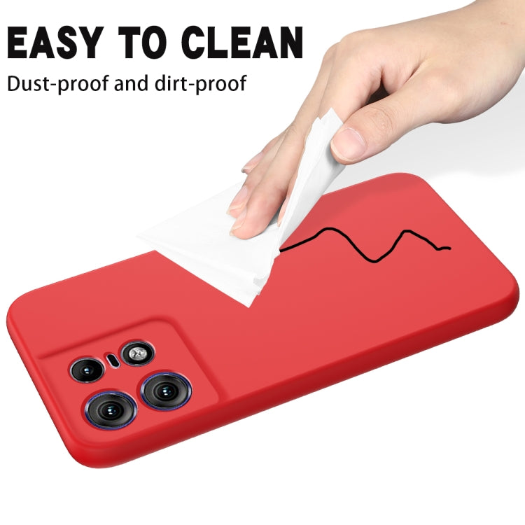 For Motorola Edge 50 Pro Solid Color Liquid Silicone Dropproof Full Coverage Phone Case(Red) - Motorola Cases by PMC TechLife | Online Shopping South Africa | PMC TechLife | Buy Now Pay Later Mobicred