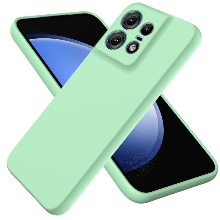 For Motorola Edge 50 Pro Pure Color Liquid Silicone Shockproof Phone Case(Green) - Motorola Cases by PMC TechLife | Online Shopping South Africa | PMC TechLife | Buy Now Pay Later Mobicred
