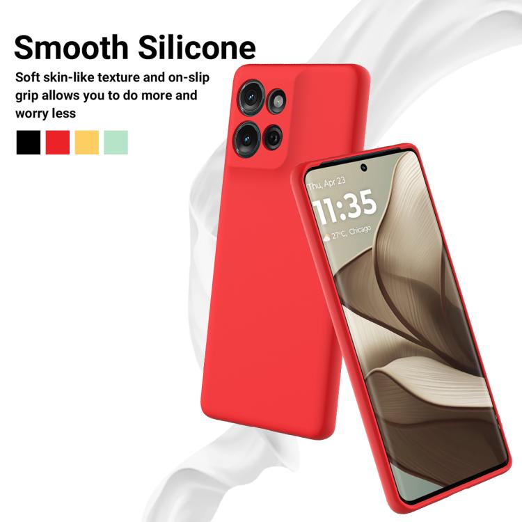For Motorola Moto G Play 2025 Solid Color Liquid Silicone Dropproof Full Coverage Phone Case(Red) - free shipping - PMC TechLife - Order now!