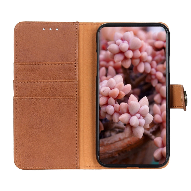 For Xiaomi 14 KHAZNEH Cowhide Texture Flip Leather Phone Case(Brown) - free shipping - PMC TechLife - Order now!