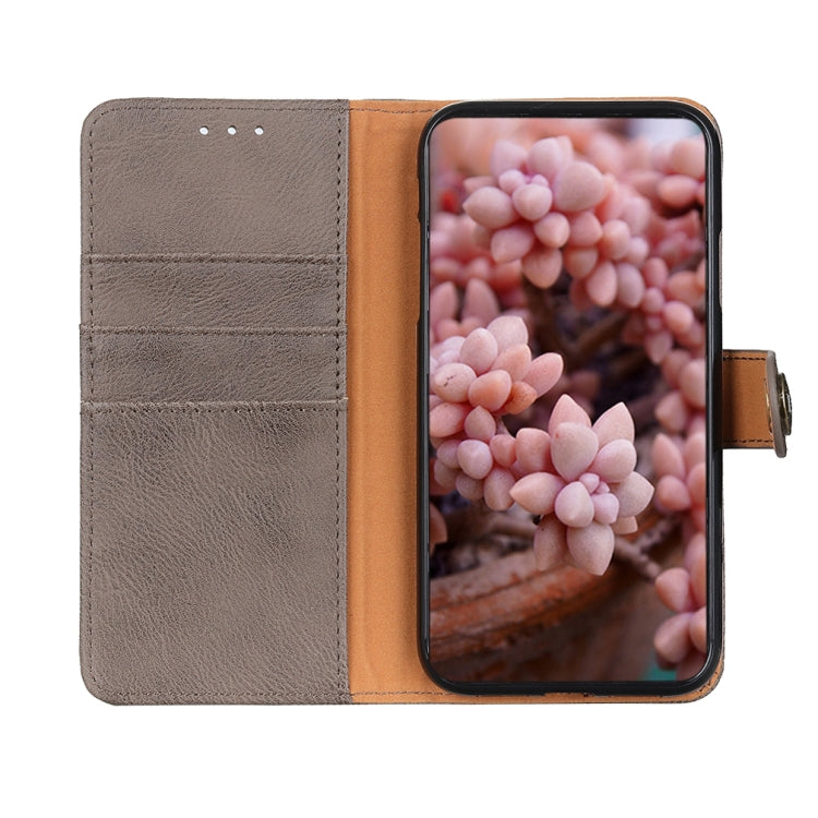 For Xiaomi 14 Pro KHAZNEH Cowhide Texture Flip Leather Phone Case(Khaki) - 14 Pro Cases by PMC Jewellery | Online Shopping South Africa | PMC Jewellery | Buy Now Pay Later Mobicred