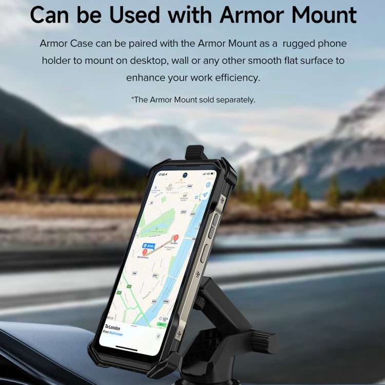 For Ulefone Armor 27 / 27 Pro / 27T / 27T Pro Ulefone Back Clip Phone Case with Carabiner(Black) - free shipping - PMC Jewellery - Order now!