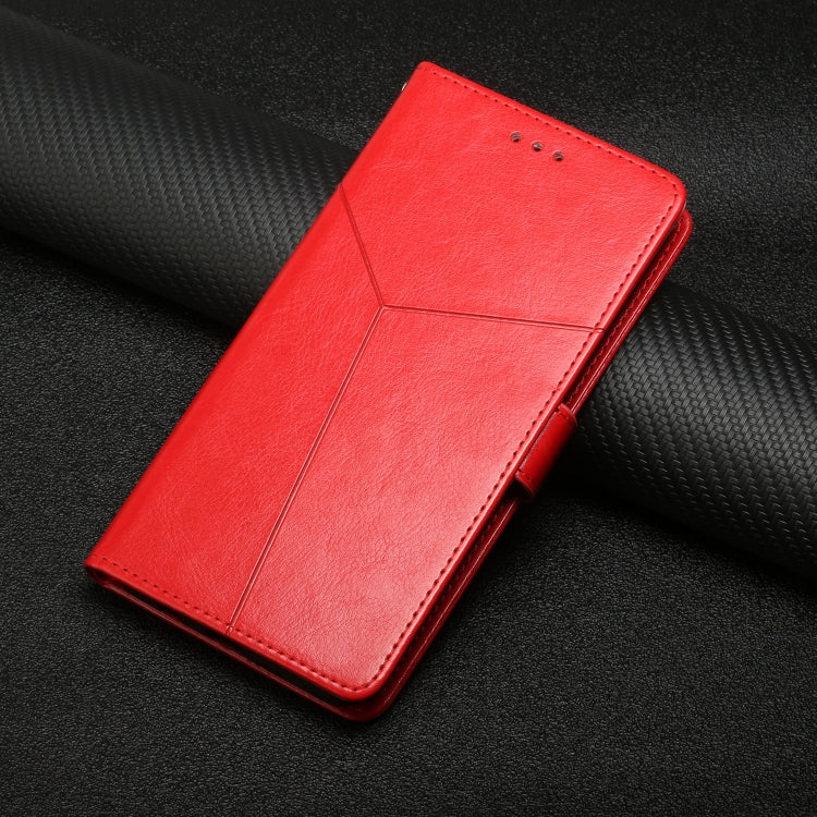 For iPhone 16 Plus HT01 Y-shaped Pattern Flip Leather Phone Case(Red) - iPhone 16 Plus Cases by PMC TechLife | Online Shopping South Africa | PMC TechLife | Buy Now Pay Later Mobicred
